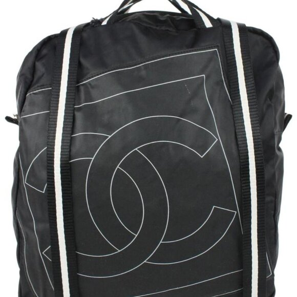 Chanel Black CC Logo Sports Lin Backpack Convertible Tote Bag 5cas928 main image 15